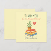 サンキュー先生 – ハートフェルト – フラットカード (正面/裏面)