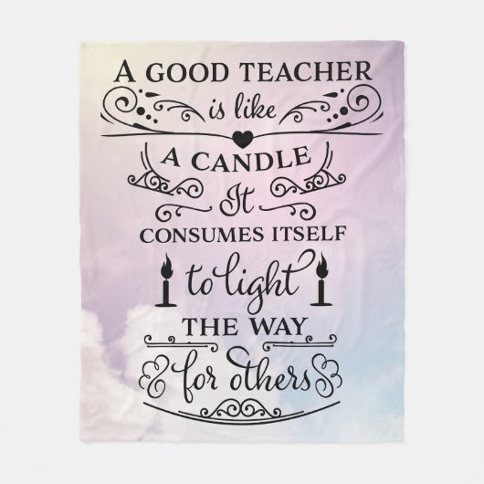 サンキュー先生 フリースブランケット (正面)