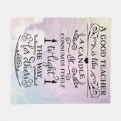 サンキュー先生 フリースブランケット (正面(横))