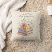 サンキュー先生 – 水彩の本&花 –  クッション (ブランケット)