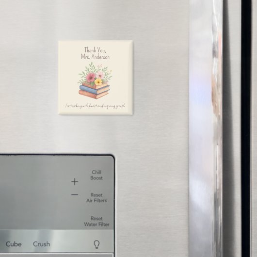 サンキュー先生 – 水彩の本&花 –  マグネット (インサイチュ (冷蔵庫))