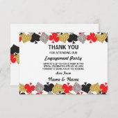 サンキュー婚約結婚ズラスベガスカジノカード 招待状 (正面/裏面)