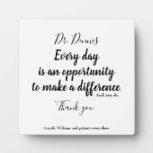 サンキュー引用文医療白黒タイポグラフィ フォトプラーク (正面)