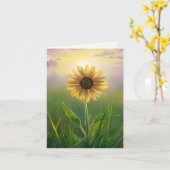サンキュー悔やみや弔慰ひまわり カード (黄色い花)