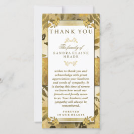 サンキュー悔やみや弔慰ゴールデンフローラエレガンス サンキューカード