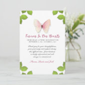 サンキュー悔やみや弔慰バタフライメモリアルカード サンキューカード (スタンド正面)