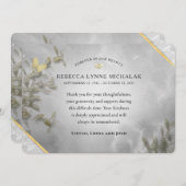 サンキュー悔やみや弔慰水彩記念カード サンキューカード (正面/裏面)