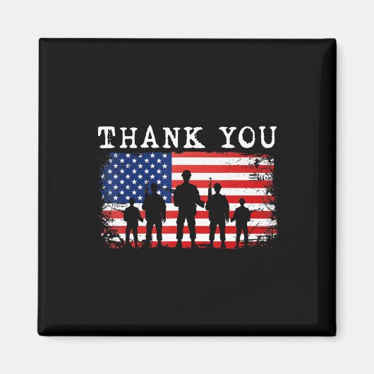 サンキュー愛国的退役軍人メモリアルデー4Th Of Ju マグネット (正面)