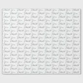 サンキュー文字オンホワイト ラッピングペーパー (フラット)