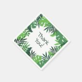 サンキュー文字ジャングルパーム離れのフレーム スタンダードカクテルナプキン (角)