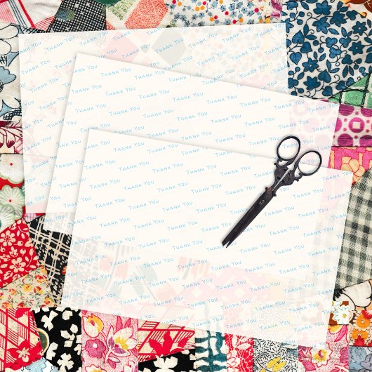 サンキュー文字ビジネスティッシュペーパーベージュ色 薄葉紙