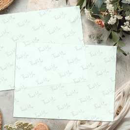 サンキュー文字ビジネスティッシュペーパーミント 薄葉紙