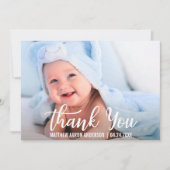 サンキュー新生児モダンブルードット サンキューカード (正面)