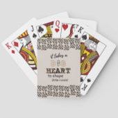 サンキュー最高の先生引用文カスタムLeopard Print トランプ (裏面)
