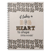 サンキュー最高の先生引用文カスタムLeopard Print ノートブック (正面)