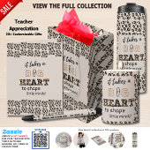 サンキュー最高の先生引用文カスタムLeopard Print ミディアムペーパーバッグ