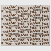 サンキュー最高の先生引用文カスタムLeopard Print ラッピングペーパー (フラット)