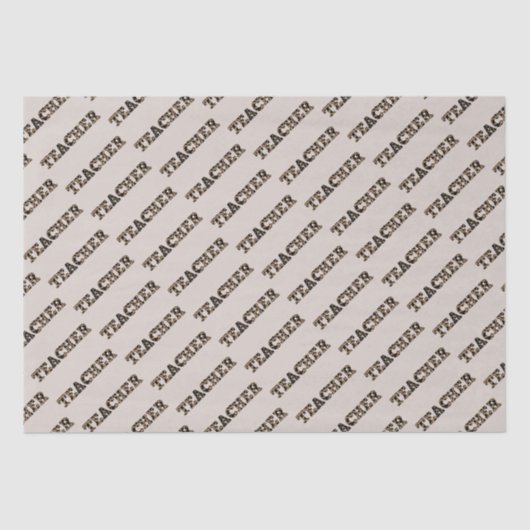 サンキュー最高の先生引用文カスタムLeopard Print 薄葉紙 (正面)