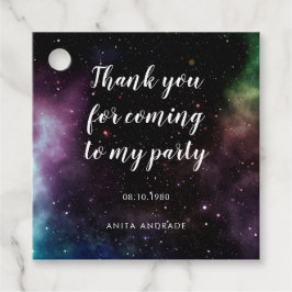サンキュー来ズ私のパーティー銀河系誕生日宇宙 フェイバータグ