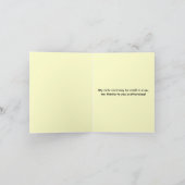 サンキュー水玉模様オン淡い色のイエロー サンキューカード (内部)