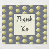 サンキュー水玉模様金ゴールドグレイ ビールラベル (シングルラベル)