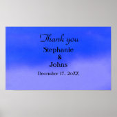 サンキュー深いブルークラウド抽象芸術アー結婚ト ポスター (正面)