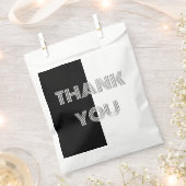 サンキュー白黒オペアートレトロシンプルスタイリッシュ フェイバーバッグ (クリップ留めされた状態)