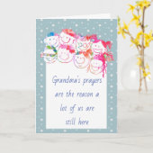 サンキュー祈りの言葉ズおばあちゃんおもしろい引用文 カード (黄色い花)