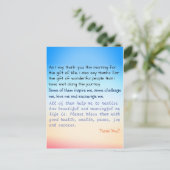 サンキュー祈りの言葉感動的ライフ引用文 ポストカード (スタンド正面)