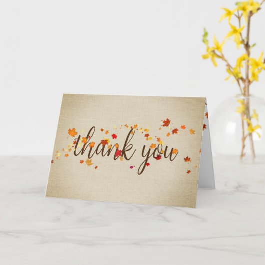 サンキュー紅葉 カード (黄色い花)