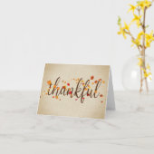 サンキュー紅葉 カード (黄色い花)