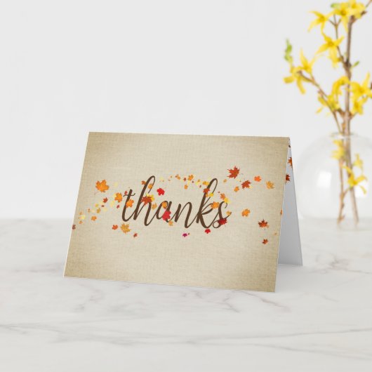 サンキュー紅葉 カード (黄色い花)