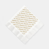 サンキュー紙ナプキンス金ゴールド 縁ありランチョンナプキン (角)