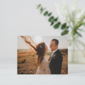 サンキュー素朴フローラ牛スカルボホシック写真 ポストカード (スタンド正面)