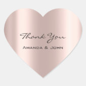 サンキュー結婚のブライダルバラハート ハートシール (正面)