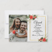 サンキュー結婚の赤金ゴールドフェスティバル サンキューカード (正面)