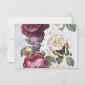 サンキュー結婚の開花フローラフォトバタフライ サンキューカード (裏面)