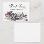 サンキュー結婚ズ不気味ハロウィーンフローラヘビ ノートカード (正面/裏面)