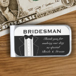 サンキュー結婚ブリデスマン贈り物Tuxedoマネークリップ シルバー マネークリップ<br><div class="desc">お金感謝していのクリップの型枠で自分の花嫁やグロムスマンのためのギフト。結婚式のメンバーに使用できる – 単に名前と短いメッセージを追加</div>