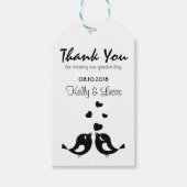 サンキュー結婚式の引き出物ラベルラブバード ギフトタグ (正面)