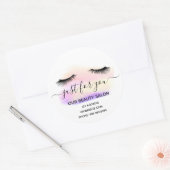 サンキュー美しいサロンライトホワイトラッシュパステル ラウンドシール (封筒)