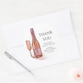 サンキュー花びら&プロセッコブライダルシャワー ラウンドシール (封筒)