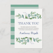 サンキュー葬儀ノートカードグリーンリースイート サンキューカード (正面/裏面)