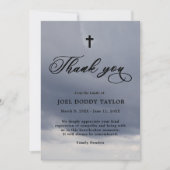 サンキュー葬儀曇り悔やみや弔慰悲しみカード サンキューカード (正面)