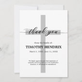 サンキュー葬儀曇り悔やみや弔慰悲しみカード 招待状 (正面)