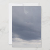 サンキュー葬儀曇り悔やみや弔慰悲しみカード 招待状 (裏面)