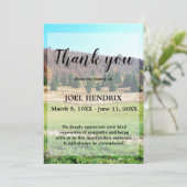 サンキュー葬式ウッド悔やみや弔慰悲しみカード 招待状 (スタンド正面)