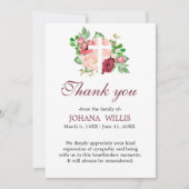 サンキュー葬式フローラクロス悔やみや弔慰悲しみカード 招待状 (正面)