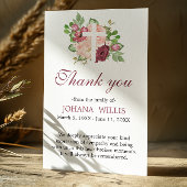 サンキュー葬式フローラクロス悔やみや弔慰悲しみカード 招待状