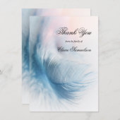 サンキュー葬式悔やみや弔慰フェザーエア |写真 サンキューカード (正面/裏面)